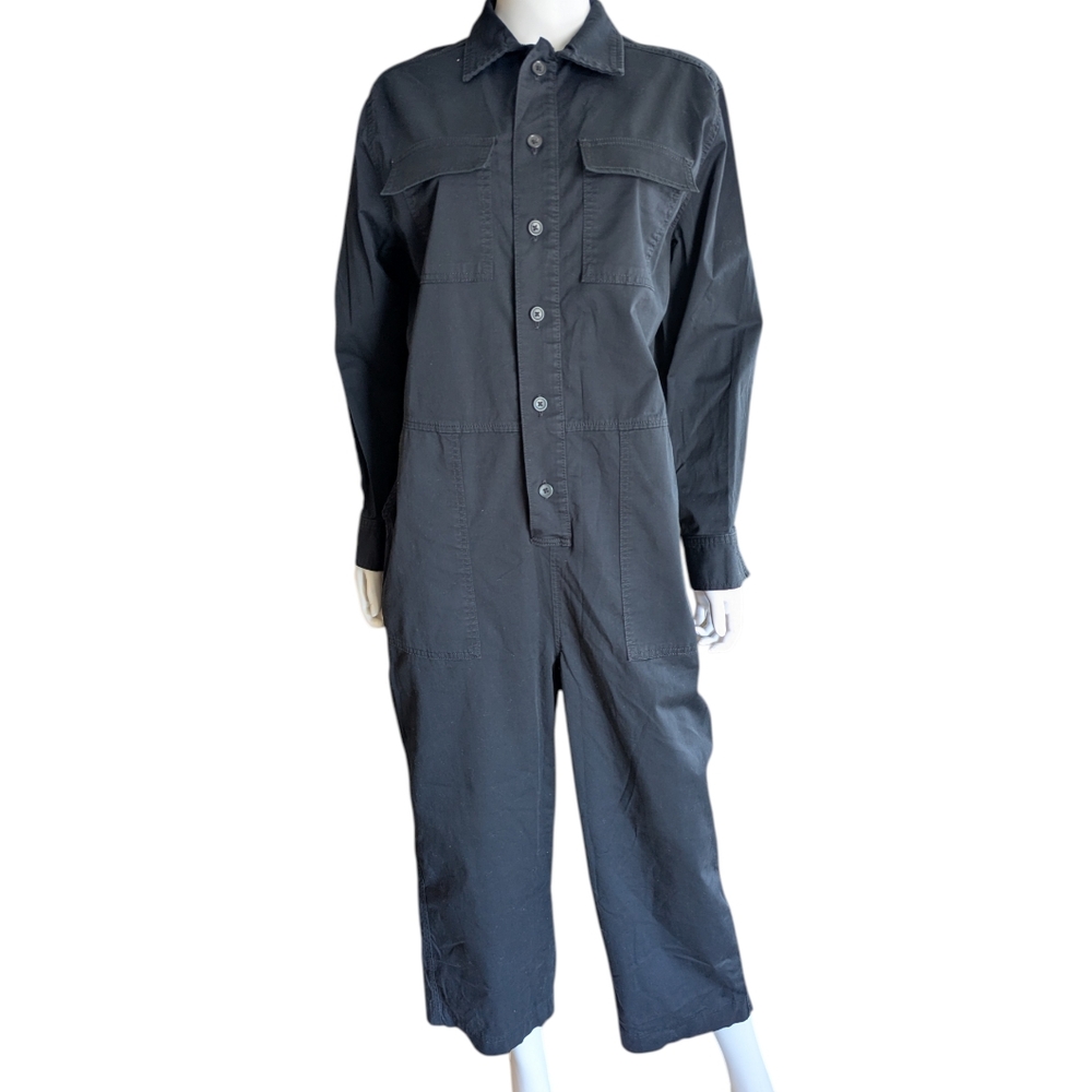 Everlane Black Utility Button-Front Jumpsuit - image 8